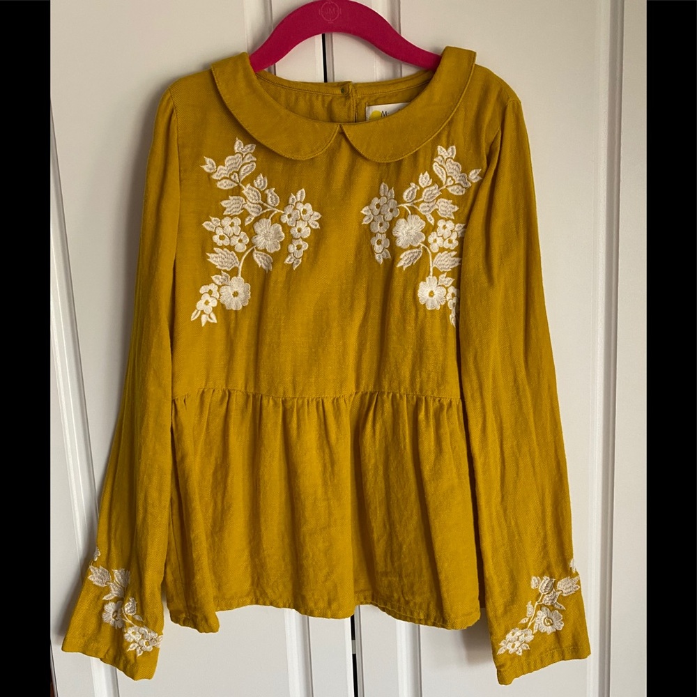 Mini Boden Embroidered Woven Top 9-10